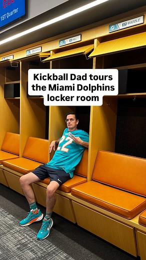 118K views · 7.7K reactions | Kickball Dad goes in the Miami Dolphins’ locker room  @miamidolphins #nfl #football #dad | kickballdad | Facebook