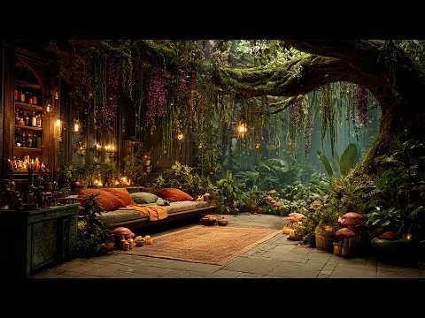 Magical Exotic Plant Shop Ambience | Enchanted Melodies Forest Music & Mysterious Ambience