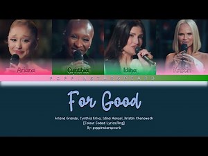 For Good - Live from the Gershwin Theatre Colour Coded Lyrics