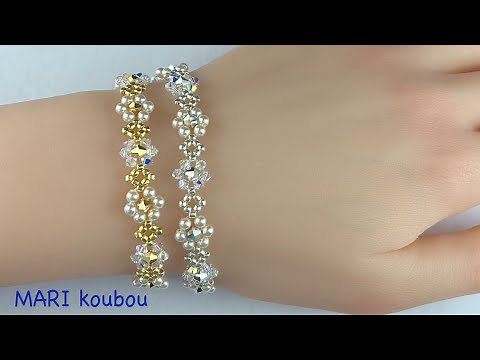 Bracelet with Crystal beads and pearls