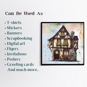 Medieval House Illustration Clipart, House Clip Art Png, Digital Building Image,commercial Use, Transparent Background,300 Dpi,medieval Town - Etsy