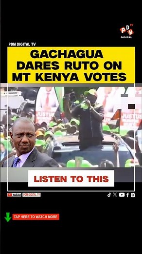 GACHAGUA DARES RUTO ON MT KENYA VOTES #kenyannewstoday #gachagua #ruto #kisumu