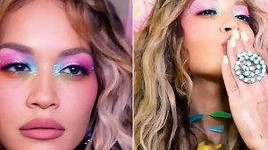 Rita Ora stuns in a semi-sheer floral embroidered dress and pink feather shawl for Carnival Night theme on The Masked Singer USA ahead of big reveal