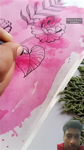 Easy Watercolor Art # I #watercolor #aestheticart #trendingvideo #viralnow