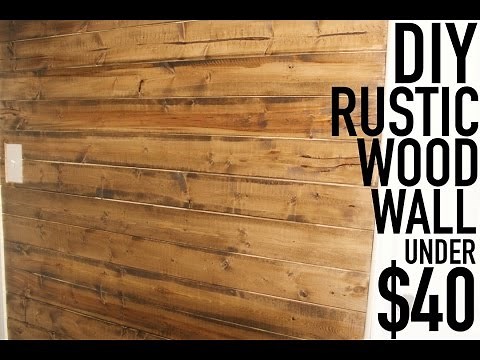 DIY Rustic Wood Wall Under $40