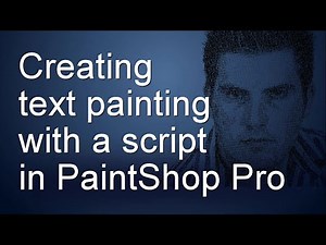 Paint an image with text with a script in PaintShop Pro