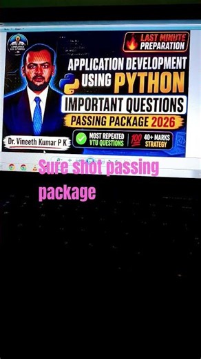 Application development using python programming Smart passing package 2026