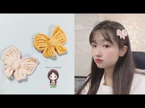 How to Crochet a Butterfly 🦋 Beginner Friendly | Cute Hair Clip & Applique Idea