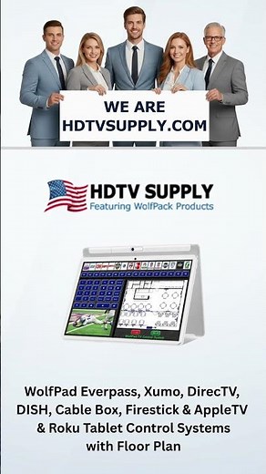 WolfPad Everpass, Xumo, DirecTV, DISH, Cable Box, Firestick & AppleTV & Roku Tablet Control Systems