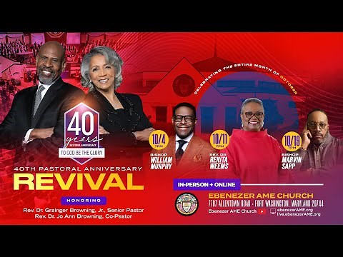 40th Pastoral Anniversary Revival with Bishop Marvin Sapp