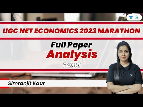 UGC NET Economics 2023 Full Paper Analysis | Part 1| Economics Marathon | Simranjit Kaur