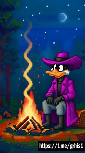 Darkwing Duck Pixel Art 🦆 The Hero of the Night in Retro Style #darkwingduck #pixelart #retrostyle
