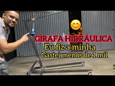 COMO FAZER UMA GIRAFA HIDRÁULICA GASTANDO POUCO DINHEIRO!