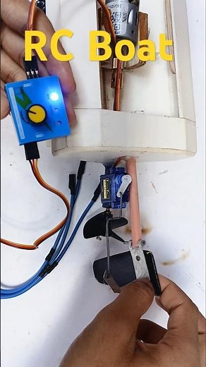 Rc boat rudder controlling from servo tester rc boat rudder #diy#rcboat