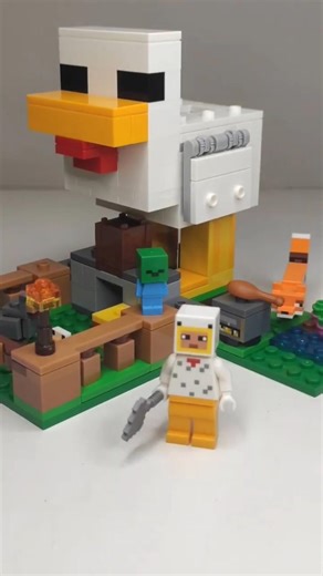 Lego Minecraft Chicken farm Stop-motion build