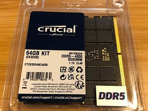 Maxing out Upgrade for Alienware x17 R2 Crucial Memory 64GB DDR5 4800 MHz SO-DIMM Kit (2 x 32GB)