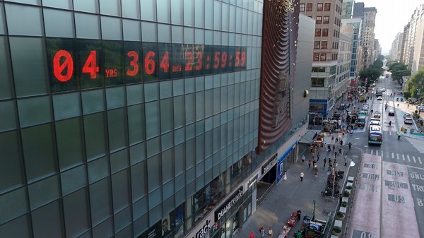 Countdown clock in NYC’s Union Square ticks below 5 years – what it means