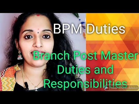 Branch Post Master Duties and Responsibilities