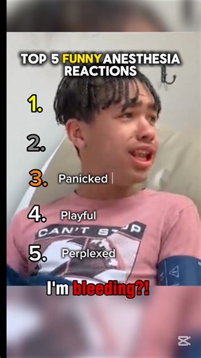 top 5 anesthesia reactions.. don't check comments