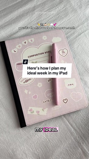 Here’s how I plan my ideal week!! ✏️📓✨ Happy first week of June!! Have a productive week ahead, friends! 🫶 I’m my digital planner & number label stickers in the video 🤍 (🔗 in b10) . #digitalplanning #ipadplanner #ipadnotes #weeklyplanner #idealweek #ipadsetup
