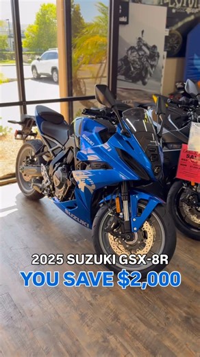 Hit The Road ⚠️ — 2025 Suzuki GSX-8R • NOW $7,699 + fees • YOU SAVE $2,000 TMS Discount  Contact Us Today! Call Or Text (951)698-4123! STKS102459, MSRP $9,699 + fees -$2,000 TMS Discount Now $7,699 + fees, cannot be combined with any other offers, see store for details, subject to prior sale, valid until 8.31.25 #temeculamotorsports #temecula #temeculavalley #suzukigsx8r #gsx8r | Temecula Motorsports | Facebook