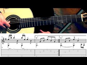 Nothing Else Matters (Metallica) - 1st Solo - Includes TAB - Classical Guitar