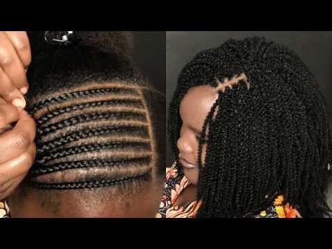 2hrs Only How to Crochet Spring Twist on Cornrows / Braid Pattern + Install