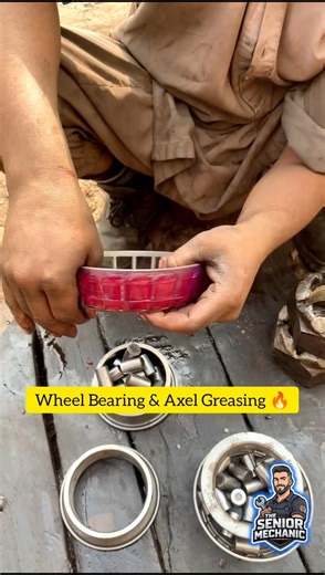 Mind Blowing Bearing & Axle Greasing | Smooth Performance Fix 🔥 #engine #shorts #mechanic #truck #yt