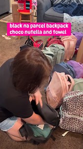 parcel backpack siempre kasama ang towel choco and nutella ❤️🇺🇸 #fblifestyle #reelsvideoシ | Joan Sutton