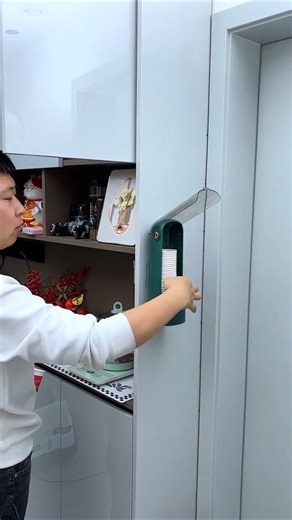 Use this to store your frequently used disposable paper cups. It's easy to grab and retrieve,