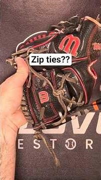 Zip tied glove? Full Restore! #baseball #sarnabaseball #beforeandafter #asmr #cleaning #leather
