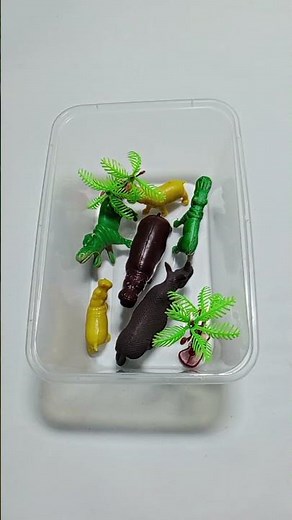 🦛 Mini Hippo & Rhino Toys ASMR | Colorful Animal Toys Setup with Satisfying Tapping Sounds 🦏🌿