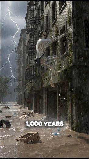 What would happen if it rained for 1000 Years? #shorts #skeleton #ai