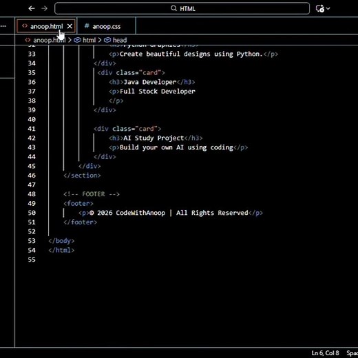 BUILD A WEBSITE IN 10 MINS (HTML & CSS) #html #css #htmltutorial #htmlcssproject #coding #shorts