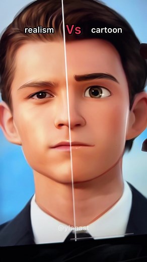 Realistic vs. Cartoon Portrait Comparison