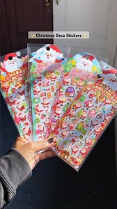 Cutest Xmas Deco Stickers 🌷✨🎀#kawaii #stationery #stationary #aesthetic #christmas