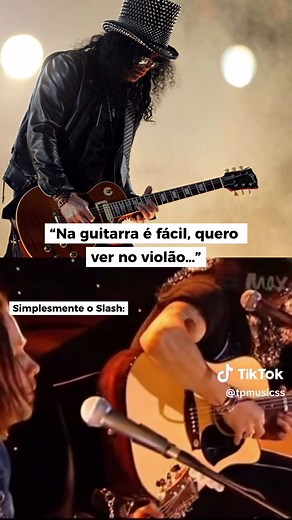 Slash tocando violão: solo acústico com identidade inconfundível