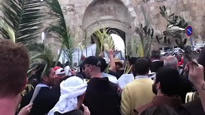 10K views · 196 reactions | Here's some of the joyful Palm Sunday procession into Jerusalem, as captured by a friar-participant last year. The young friars from St. Savior's are singing about the joy of "going up to Jerusalem, to the house of the Lord." | Franciscan Monastery | Facebook