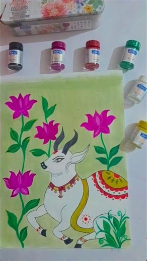 Beautiful Cow Painting DIY for Beginners ✨ #art #leafylove #drawing #painting #cow #artist
