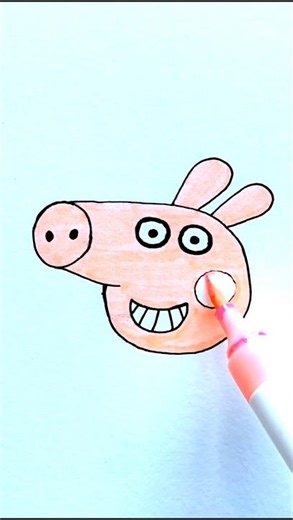 ⏪️ Reverse play ✅️ How to Draw George Pig 🐷 | Easy Peppa Pig Drawing for Kids #peepapig #cartoon