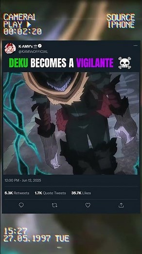 DEKU becomes a VIGILANTE ☠️ | #anime #animeedit #myheroacademia