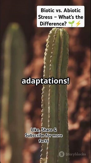 Biotic vs. Abiotic Stress – What’s the Difference? 🌱⚡ #facts #science #stress #abiotic #biotic