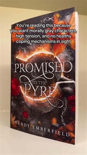 My new adult romantic fantasy book Promised to the Pyre with morally gray characters #booktubetbr