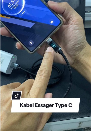 Kabel Essager USB Type-C 120W dengan Display Digital