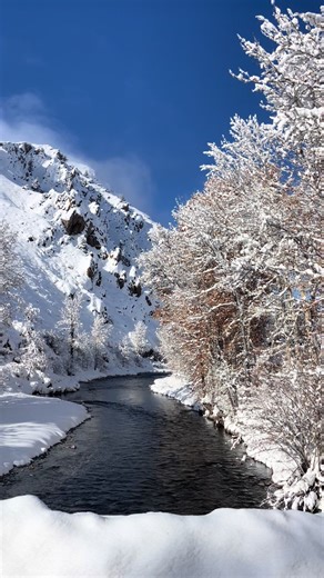 Winter landscape in Idahome 😍 . #winter #mountains #idaho #idahome #hailey