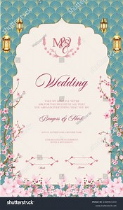 Traditional Wedding Invitation Card Design Beautiful Stock Vector (Royalty Free) 2428911343 | Shutterstock