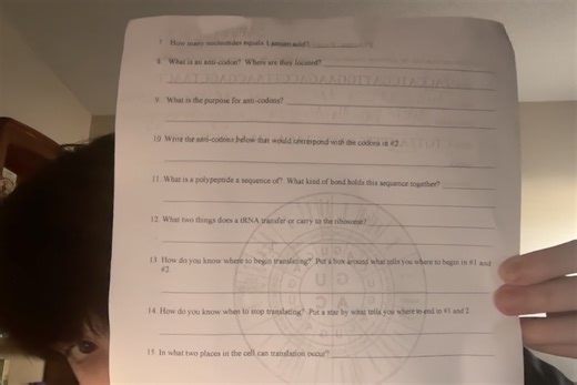 How many nucleotides equals 1 amino acid? What is an anti-codon... | Filo
