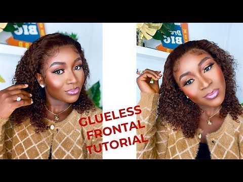 MUST WATCH | VERY DETAILED GLUELESS LACE FRONTAL WIG TUTORIAL | PART 1 | Omoni Got Curls