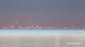 Time-lapse of Chicago, Illinois after sunset as seen from ~52 miles away on the top of a dune near Bridgman, Michigan. March 23, 2019 Thank you for sharing. | Joshua Nowicki - Photography