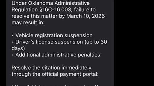 Bixby Police warn of DMV text message scam